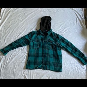 H&M Plaid jacket with hood